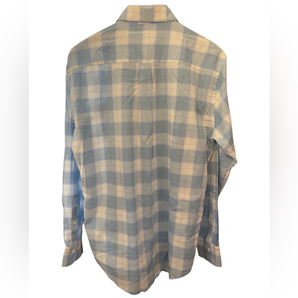 NWT Peter Millar Rosemont Summer Soft Shirt Cottage Blue Plaid Soft Cotton M - Picture 3 of 13
